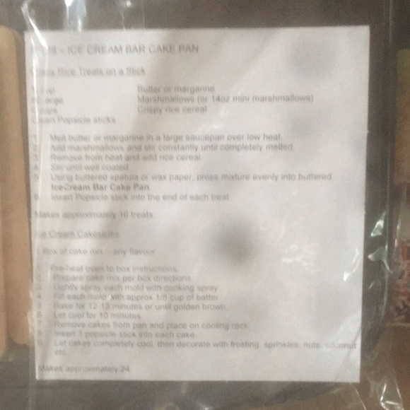 ICE CREAM BAR CAKE PAN “NEW IN THE BOX” - Picture 5 of 5